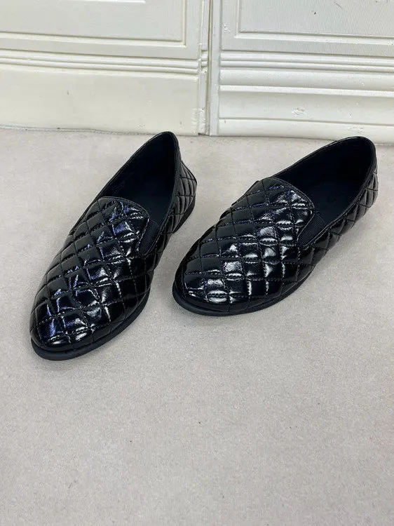 

Модные женские лоферы с острым носком, с ромбовидным узором, удобные, мягкие, без застежек, на низком каблуке, из синтетической кожи