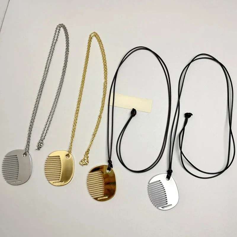Bijoux modernes personnalité cordon chaîne peigne pendentif collier pour femmes fille 2025 tendance nouvelle offre spéciale Design accessoires