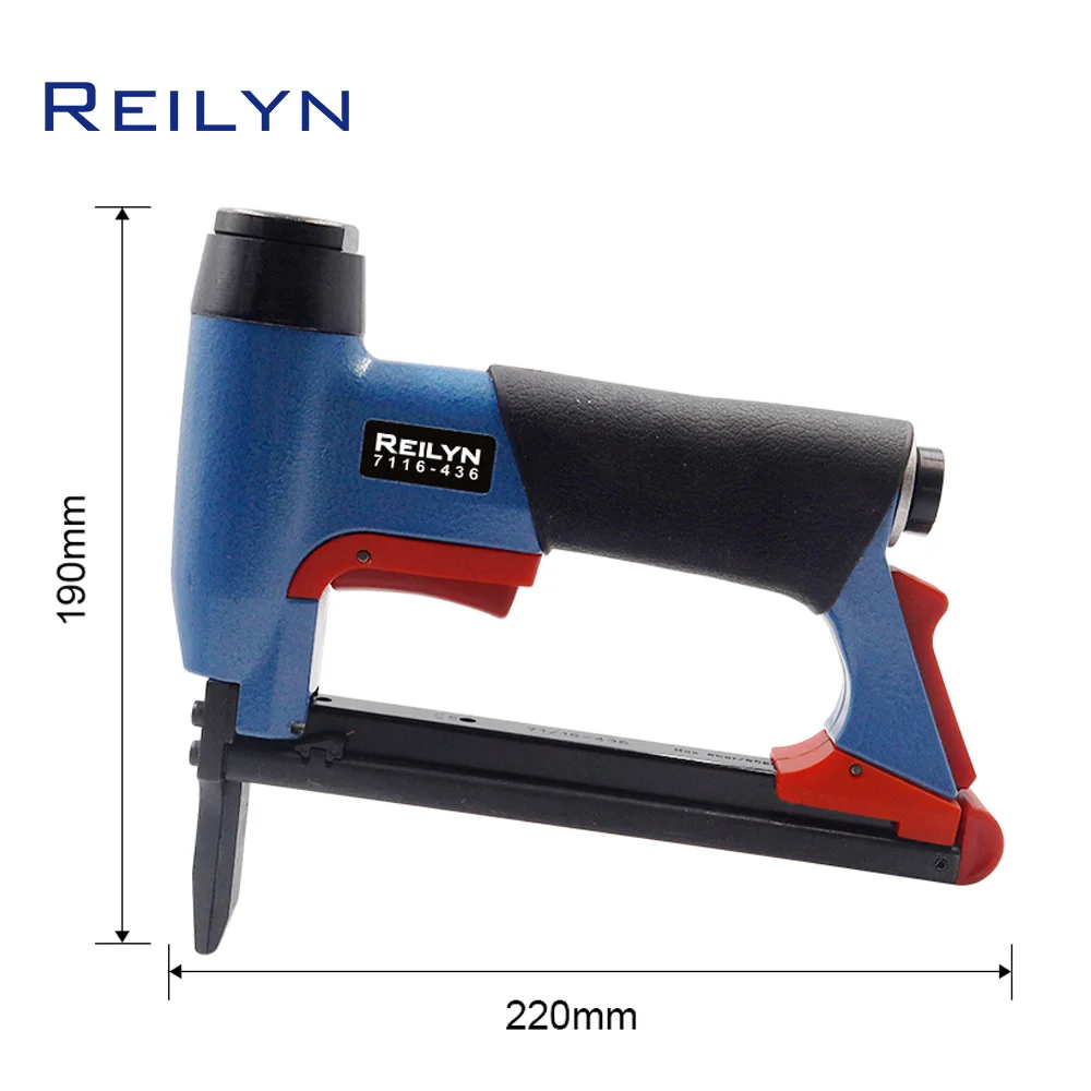 Air Stapler Gun 7116 Long Nose 6-16mm Fine Wire Nailer U-type Pneumatic Strip Nail Gun Staple Woodworking Furniture Tools