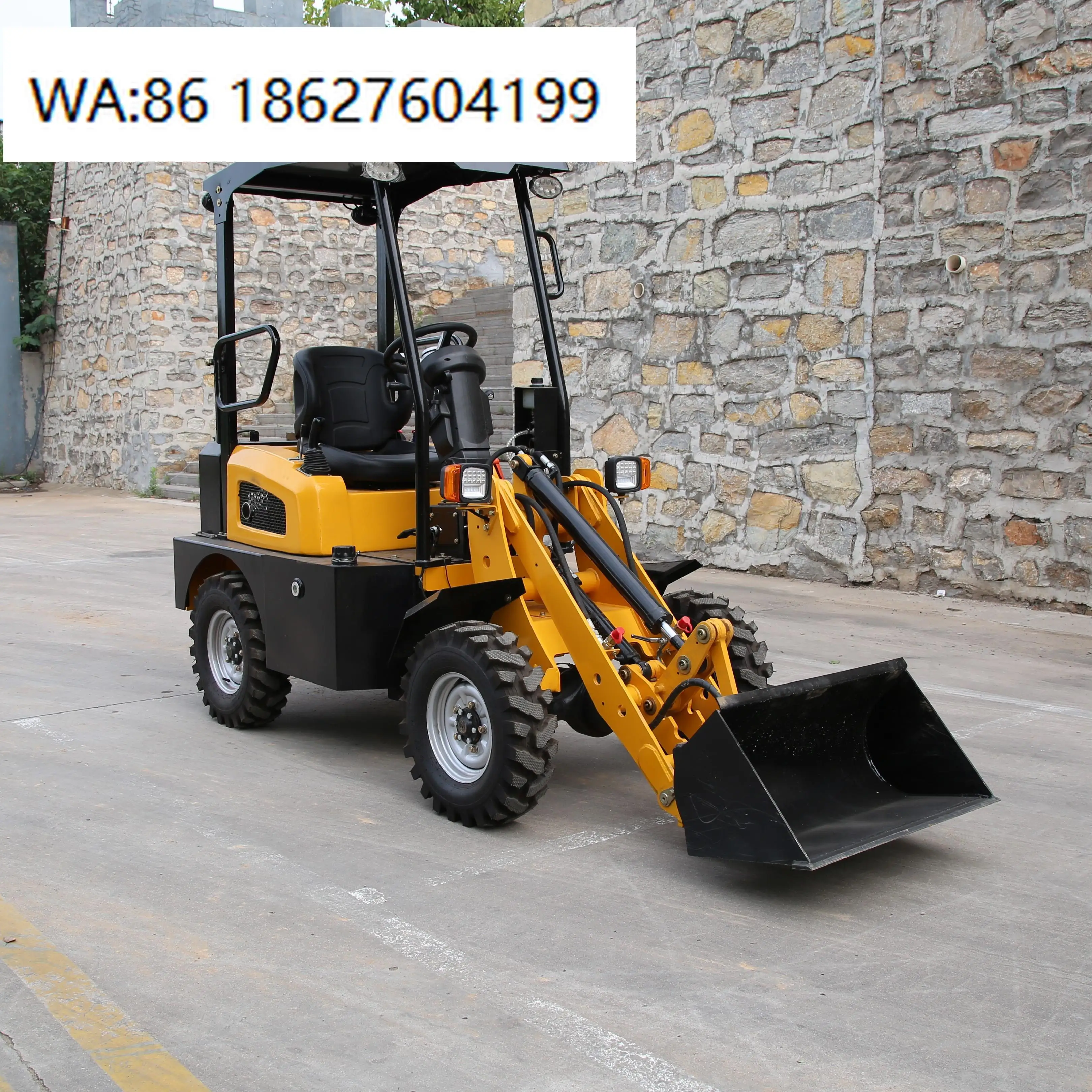 400kg Load Capacity Mini Wheel Loader EPA Engine Compact Front End Loader  Farm Construction Machinery