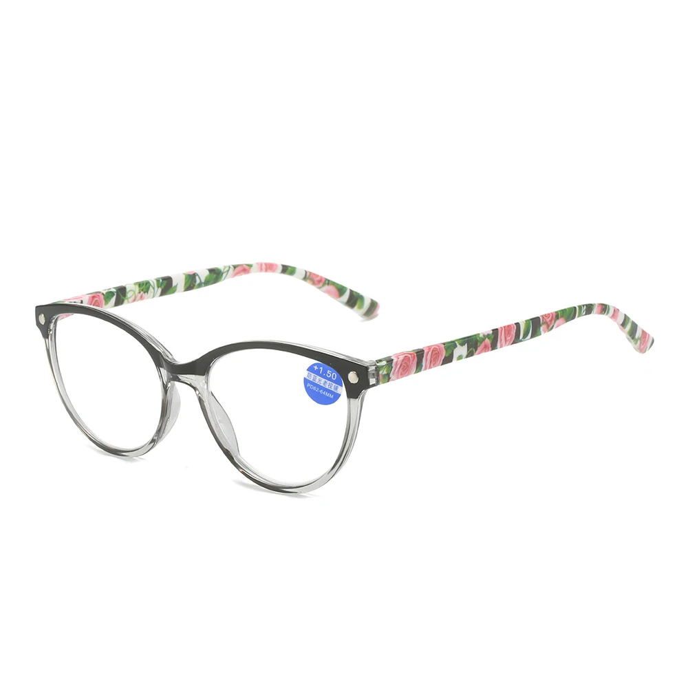 Round Pink Reading Glasses Retro Women Presbyopia Clear Vision Magnifier Eyewear For Sight Diopters+0.25 +1.75 +2.25 +1.75 +6.0