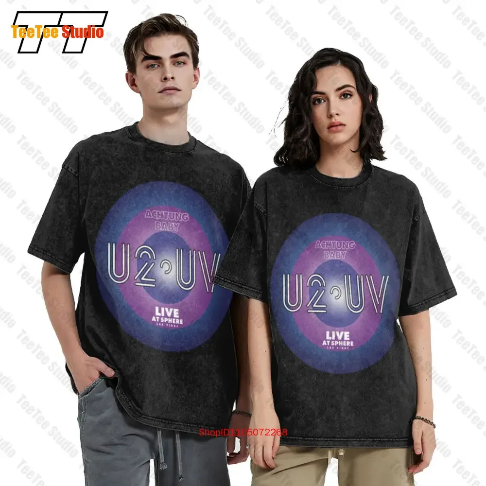 Rock Band U2 Tour 2023 Vintage Oversized T-Shirt Achtung Baby Live At Sphere Vintage Fan Joshua Tree EZHW