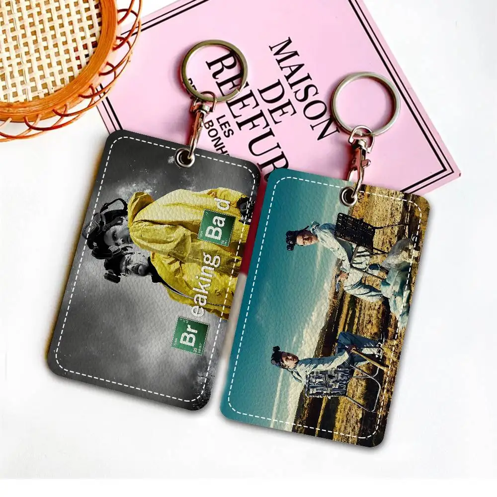حامل بطاقة الوصول PU من فيلم الجريمة الكلاسيكي B-Breaking B-Bad Style مع سلسلة مفاتيح - حماية تنفيذية لبطاقة مترو الأنفاق البنكية #2
