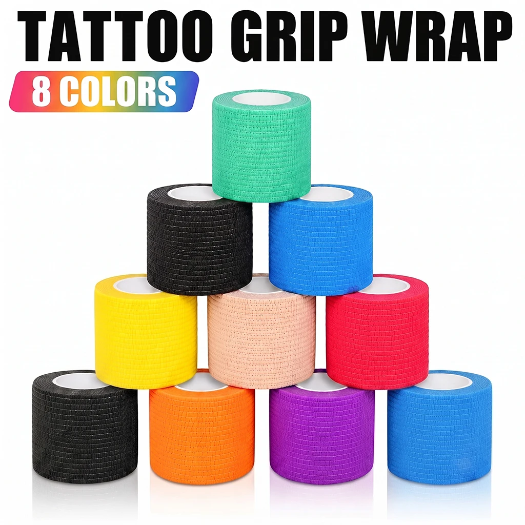 Tattoo Grip Bandage Cover Wrap Self Adhesive Elastic Tape Disposable Non Slip Waterproof Athletic Sports Bandage Tattoo Supplies
