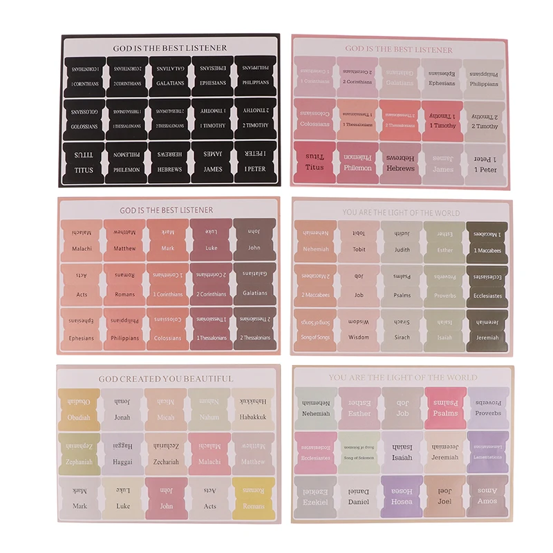 Mr. Pen- Bible Tabs 5 Tabs Boho Theme Laminated Bible Tabs For Women And Men Bible Tabs For Study Bible Bible Index Tabs