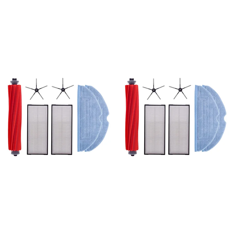 FZFZ 14 Uds para Roborock S7 T7S HEPA accesorio de filtro cepillo principal desmontable paño de mopa Cepillo Lateral pieza de aspiradora