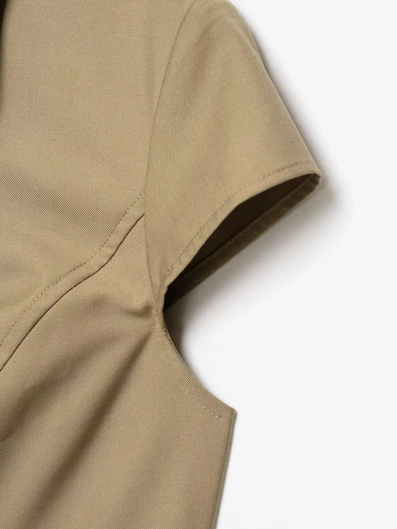 Damen Doppelreihige Bluse 2026 Sommer Kurzarm Umlegekragen Slim Fit Knopfleiste Hemd Elegante Büro-Damen Oberteile – Detail 6
