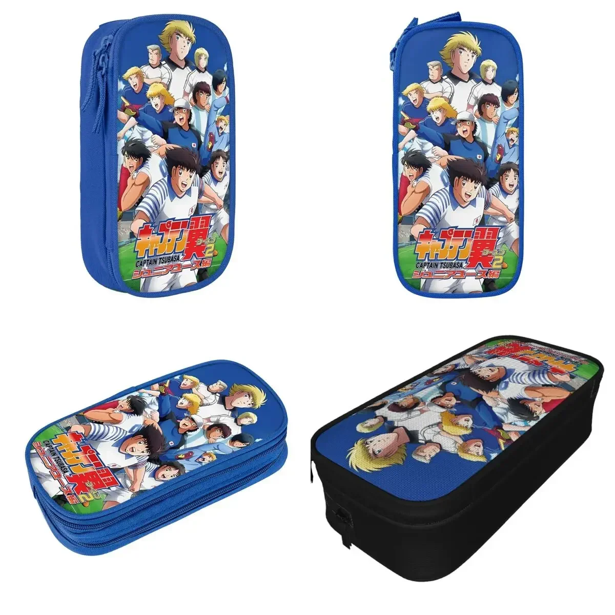

Japan Football Manga 90s Anime Pencil Cases Classic Captain Tsubasa Pen Holder Bag Girls Boys Big Capacity Cosmetic Pencilcases