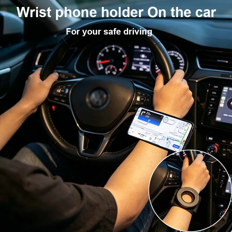 Magsafe For Car Holder Wrist Band Holder Two-Sided Magnet Safe Driving Shoulder Phone Strap