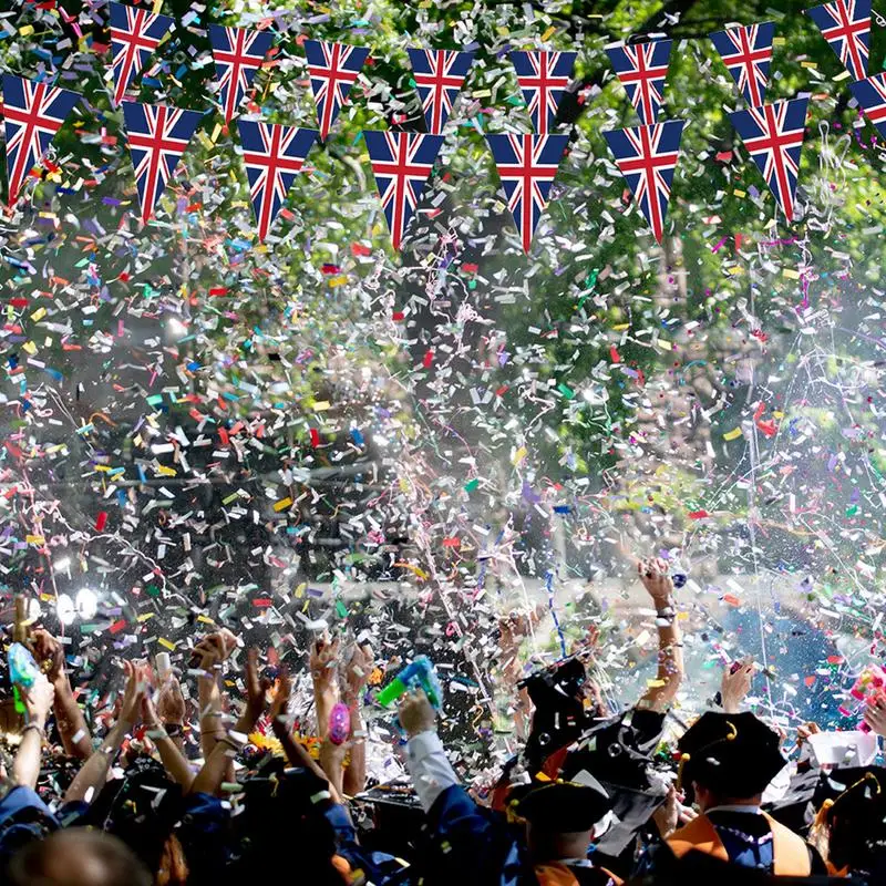 Union Jack Bunting UK British Flag Bunting Fabric Small String Decorations For Home Office Bar Garden Wedding Baby Shower