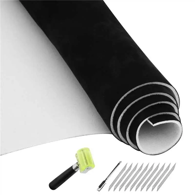 

Black Suede Headliner Fabric With Foam Backing 122x60 Inch For Car Truck SUV RV Interior Repair Kit