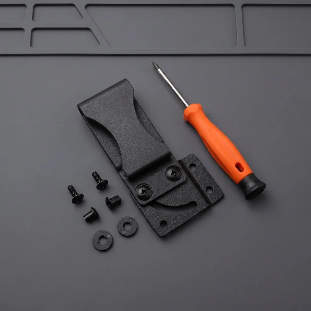 Camping Knife Kydex Sheath Back Clip Kit Adjustable Waist Belt Clip with Full Installation Screwdriver Hardware Accessories