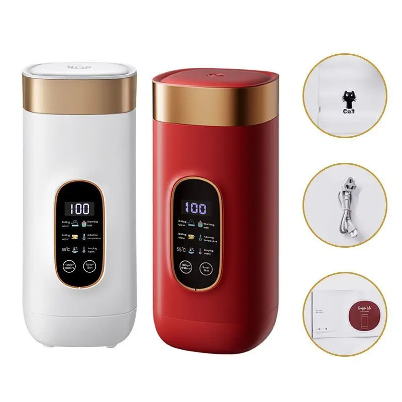 Portable Travel Electric Thermal Mug 650ml Hot Water Heating Cup Milk Travel Boilers Mugs Thermal Cups Tea Coffee Heater Kettle