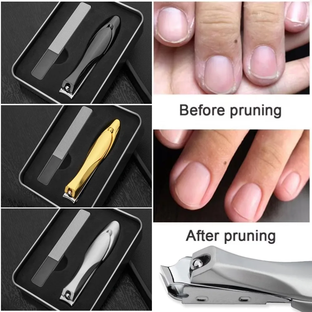 2 ชิ้นชุดสแตนเลสแบบพกพาเล็บ Clipper เครื่องตัดเล็บมืออาชีพ Shaper เล็บกรรไกร Toe Forceps สําหรับผู้หญิงผู้ชาย