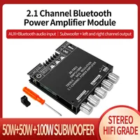 ZK-TB21 Bluetooth-compatible 5.0 Subwoofer Amplifier Board 50W*2+100W 2.1 Channel Power Audio Stereo Bass AMP TPA3116D2