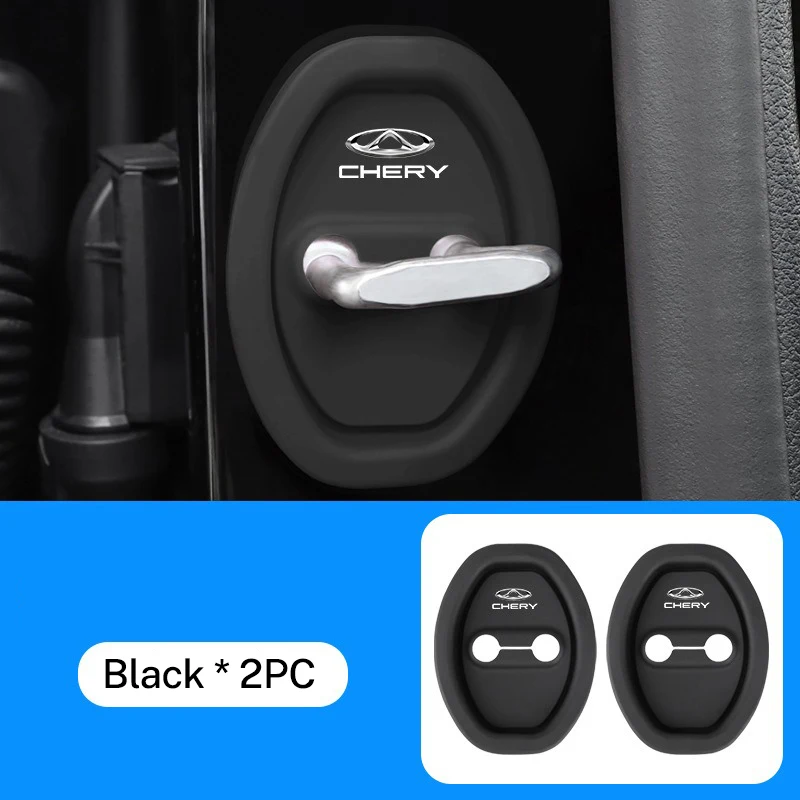 2pc Car Door Mute Damping Cushion Silicone Car Door Lock Buckle Cover For Chery Tiggo 8 8PLUS Tiggo 7 5X Arrizo 8 Jetou X90 PLUS