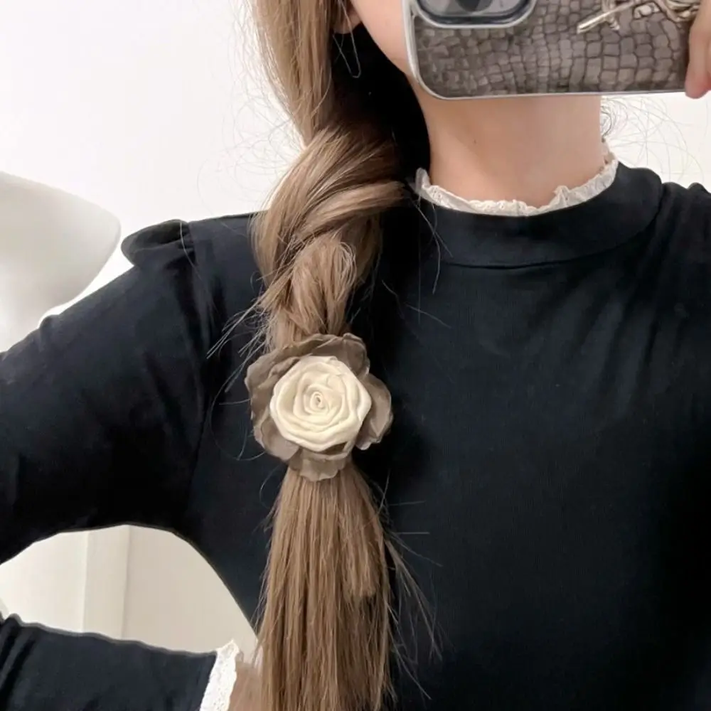 2024 6CM tessuto rosa fiore spilla fatti a mano artigianato fai da te rosa secca fermaglio per capelli retrò copricapo decorazione accessori di abbigliamento