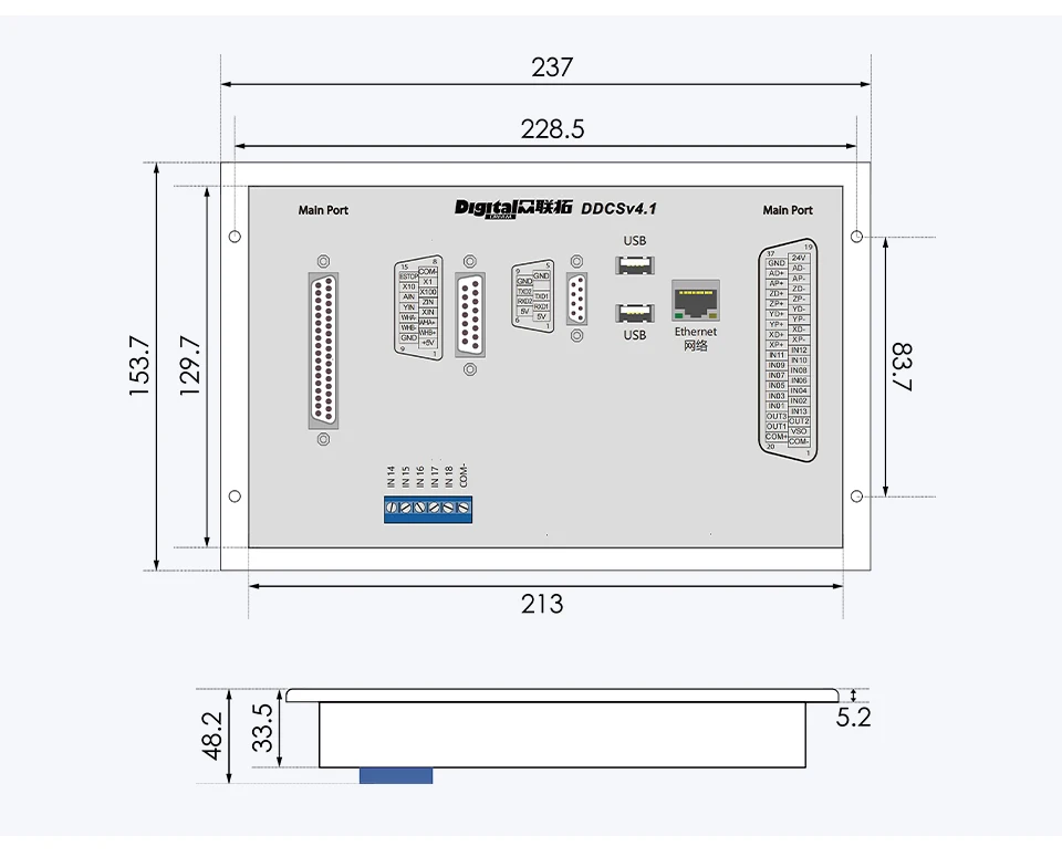 4.1 Standalone Motion Controller Offline Controller 3 Axis/4 Axis USB CNC Controller Interface