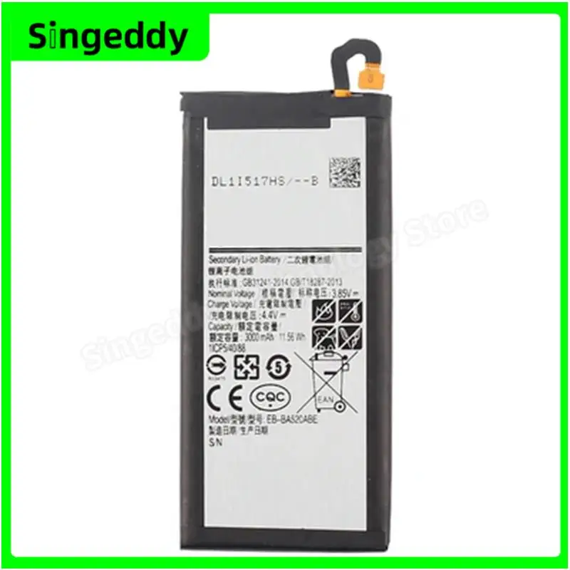 

EB-BA520ABE Battery, Mobile Phone Build-in Batteries For A5 2017, A520, A520F, A520F/DS, Replacement Repair Parts, 2500 mAh