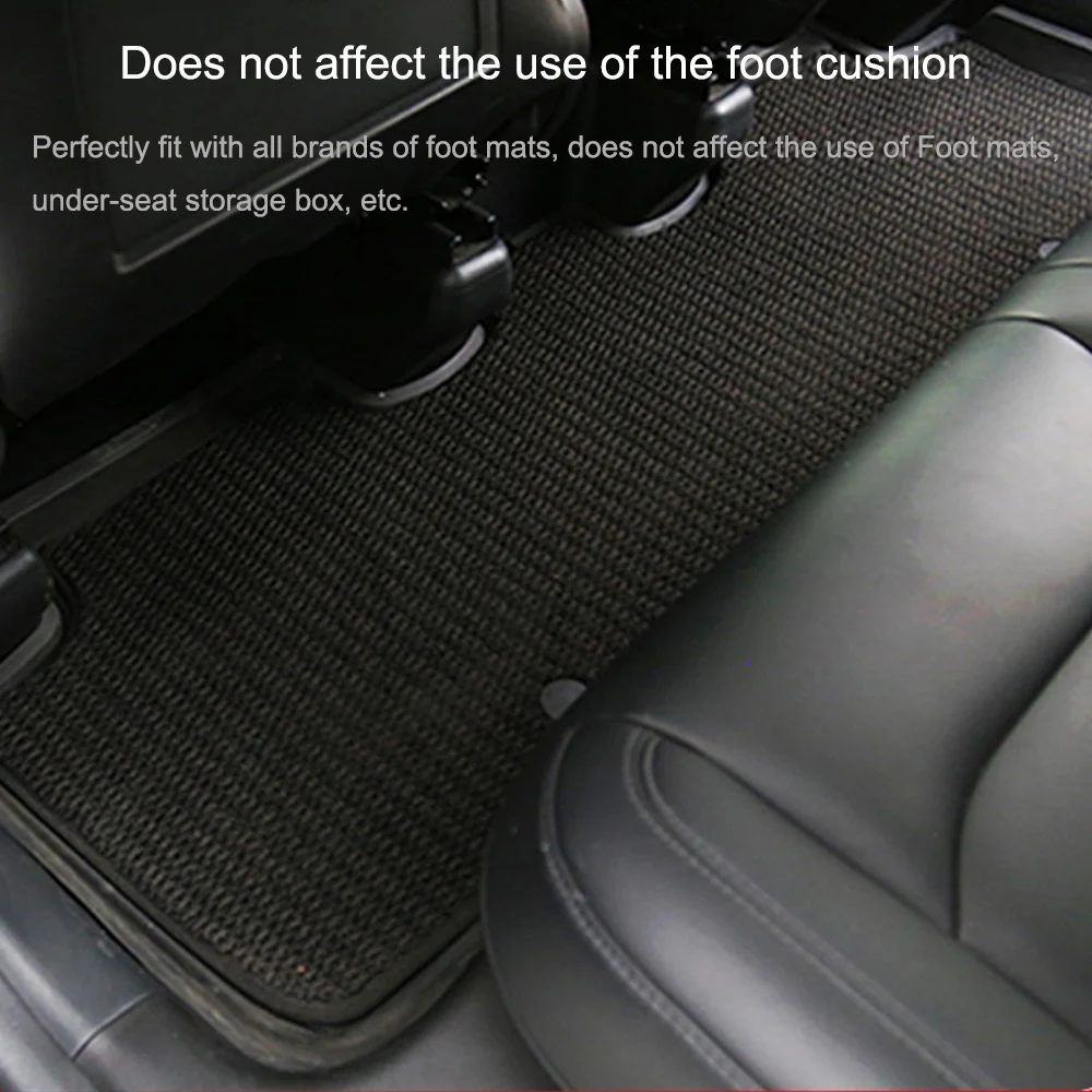 For Tesla Model Y 2021-2023 Under Seat Carpet Protector Seat Slider Full Cover Bottom Anti-kick Pad Dirtyproof TPE Guard Trims