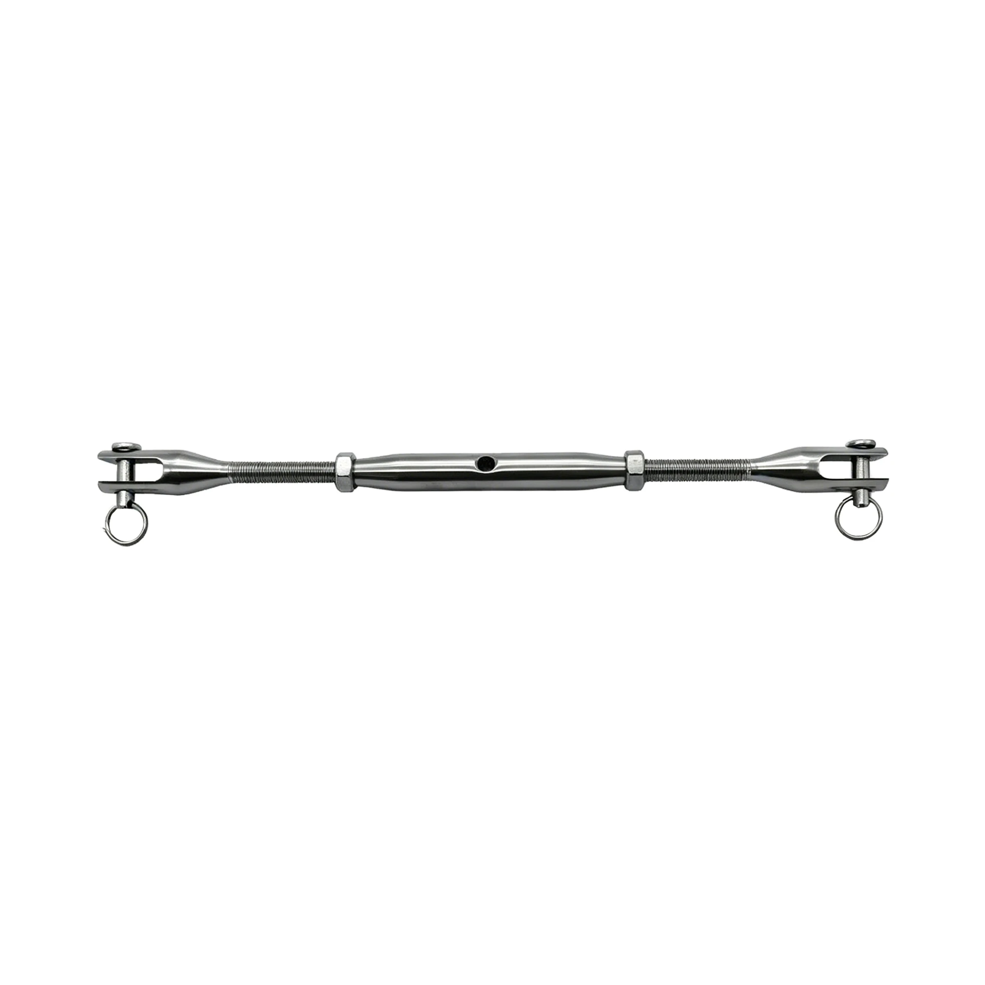 

High corrosion resistance 316 stainless steel turnbuckles, widely used for yacht, fishing boat rigging tension adjustment.