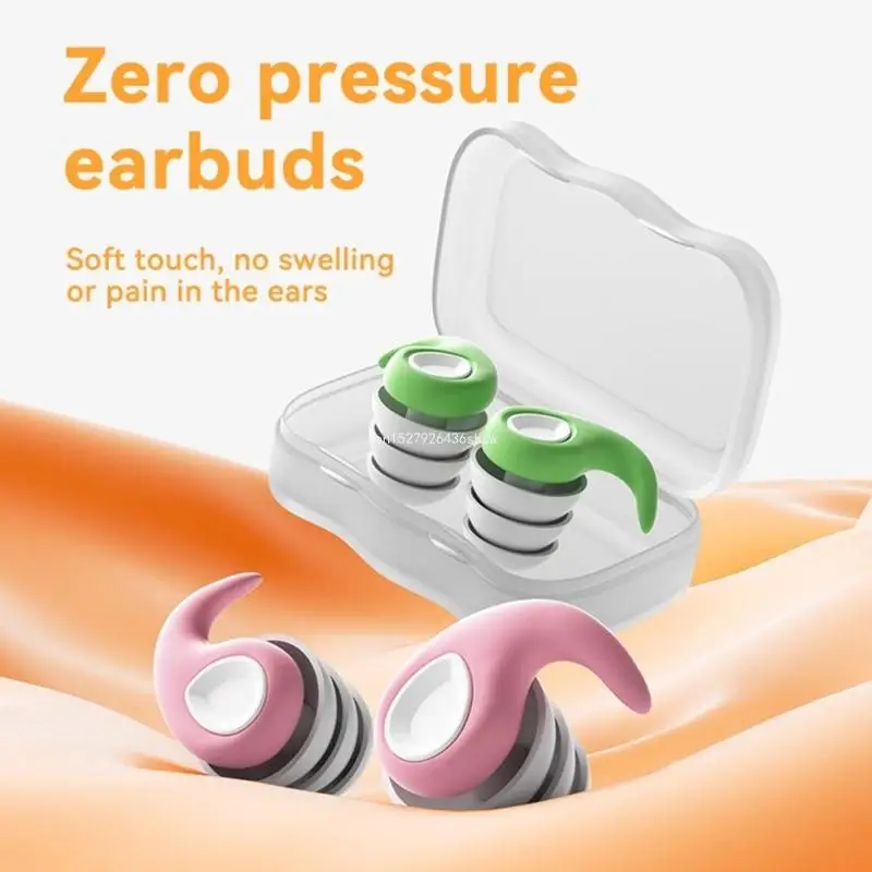 Earplugs Soft Silicone Noise Reducing Ear Plugs Peaceful Sleep Reusable Ear Plug Dropship