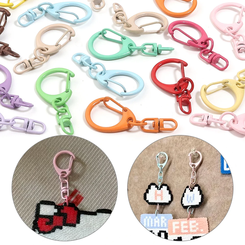 10-50Pcs Metal Colorful Alloy Snap Lobster Clasp Hooks Buckle Connector for DIY Key Chain Bags Pendants Accessories