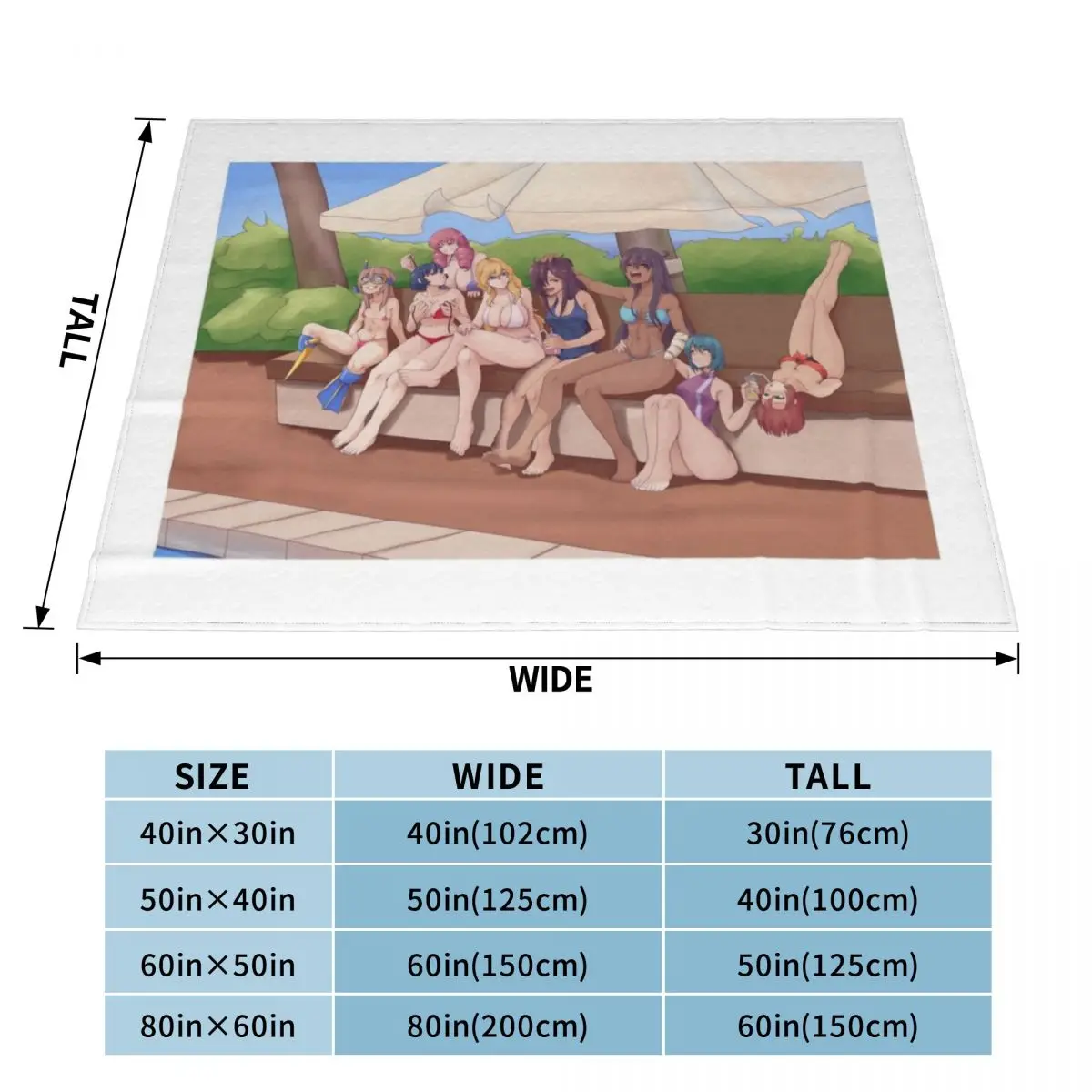 A bikini pool party Throw Blanket blankets and throws Luxury Single Sleeping Bag Blankets