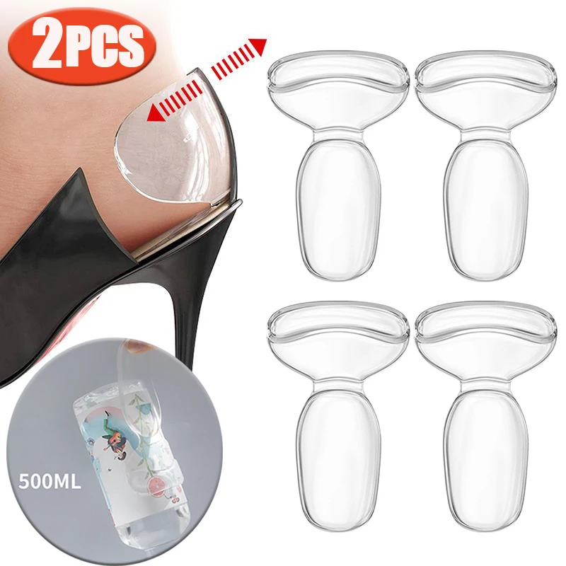 1Pair Silicone Gel Insoles Women Heel Spur Pain Relief Foot Cushion High Heels Half Insole Antiwear Protector Stickers Shoe Pads