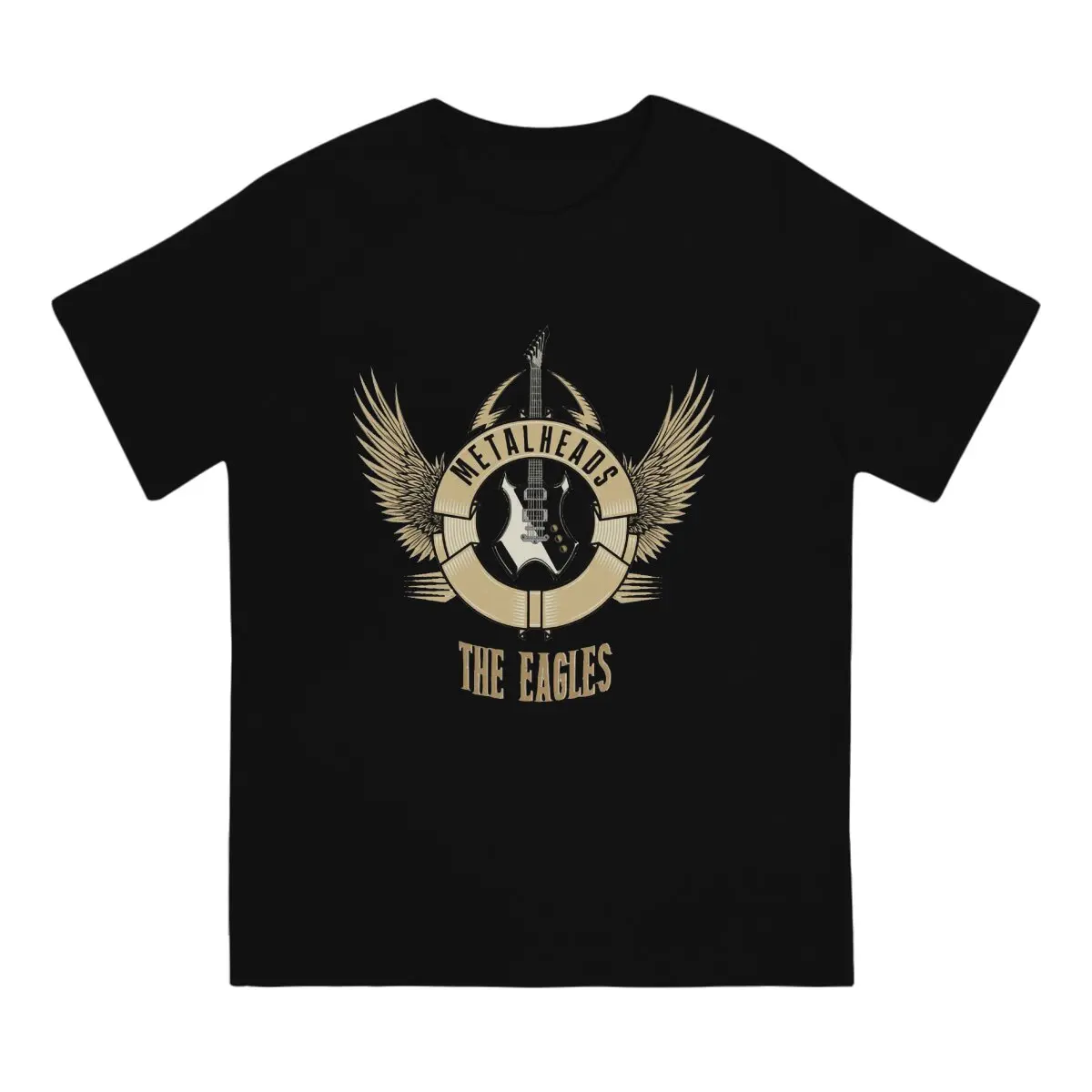 Eagles Creative TShirt for Men Music Head Round Collar Pure Cotton T Shirt Hip Hop Birthday Gifts Streetwear