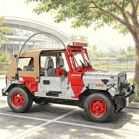 New 1924 Pieces Exploration Off-road Vehicle Building Block DIY Set Model  Assembly Puzzle Toy Birthday Present for Adults Kids