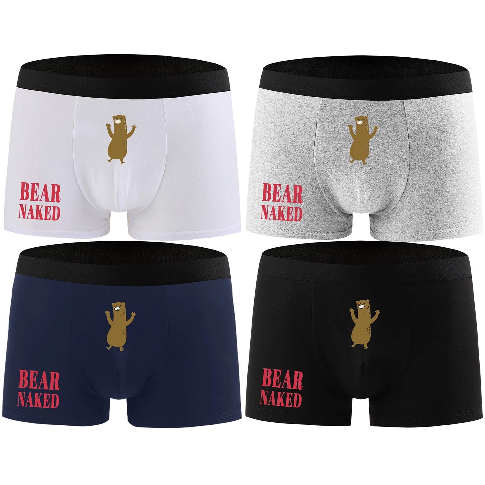 

Men's Fashion Print Plus Size Low-Rise U Convex Panties Sexy Breathable Boxer Briefs Tight Traceless Underwear Men Knickers