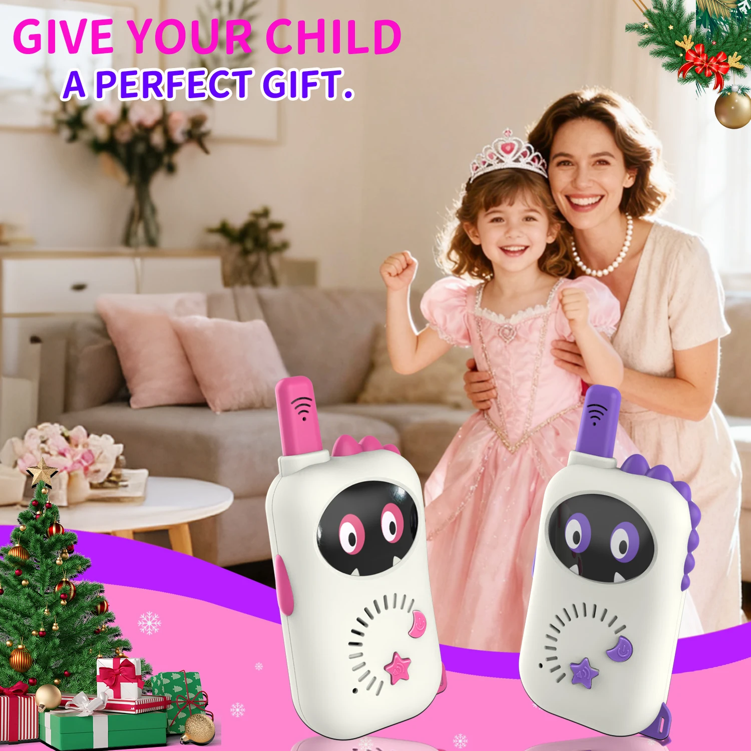 Mini Walkie Talkie para niños, transmisión inalámbrica de larga distancia, Radio bidireccional portátil para exteriores, regalo para niños y niñas, 2 uds.