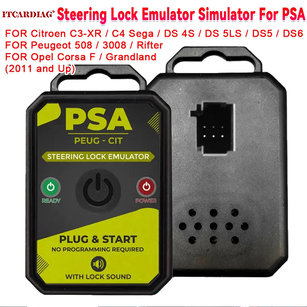 

Эмулятор блокировки рулевого управления для PSA, Peugeot, Citroen, Opel 2011, вверх с звуком блокировки, программирование не требуется