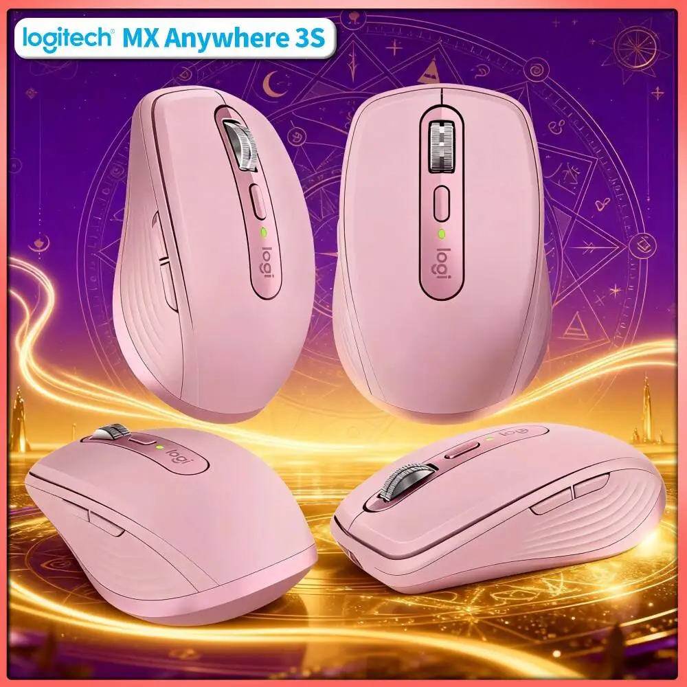 Durable MX Anywhere 3S - 8000 DPI, Hyper-Scroll, Silent Click, Ideal for Perfume Freelance Designer & Travel Work