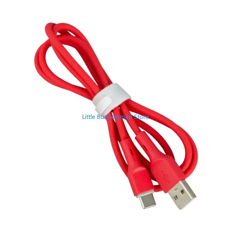 Type C Charging Cable, Liquid Silicone USB A to USB C Cord, 1 Meter Charging Data Wire for Desk Travel Bedside Use M76A