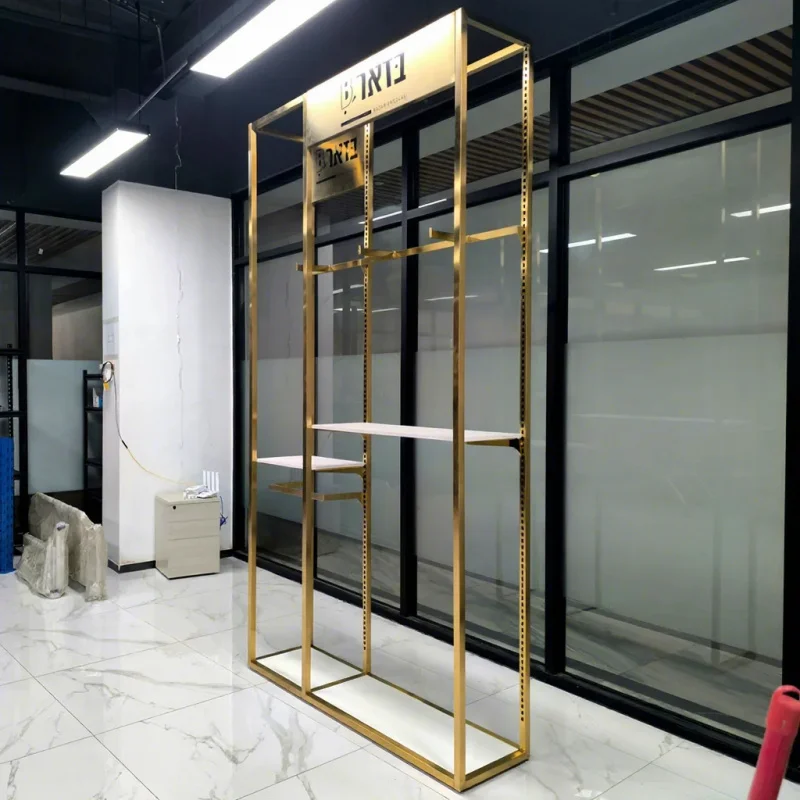 

Customize.Modern Metal Standing Clothes Rack Retail Display Clothing Wall Mount Clothing Stores