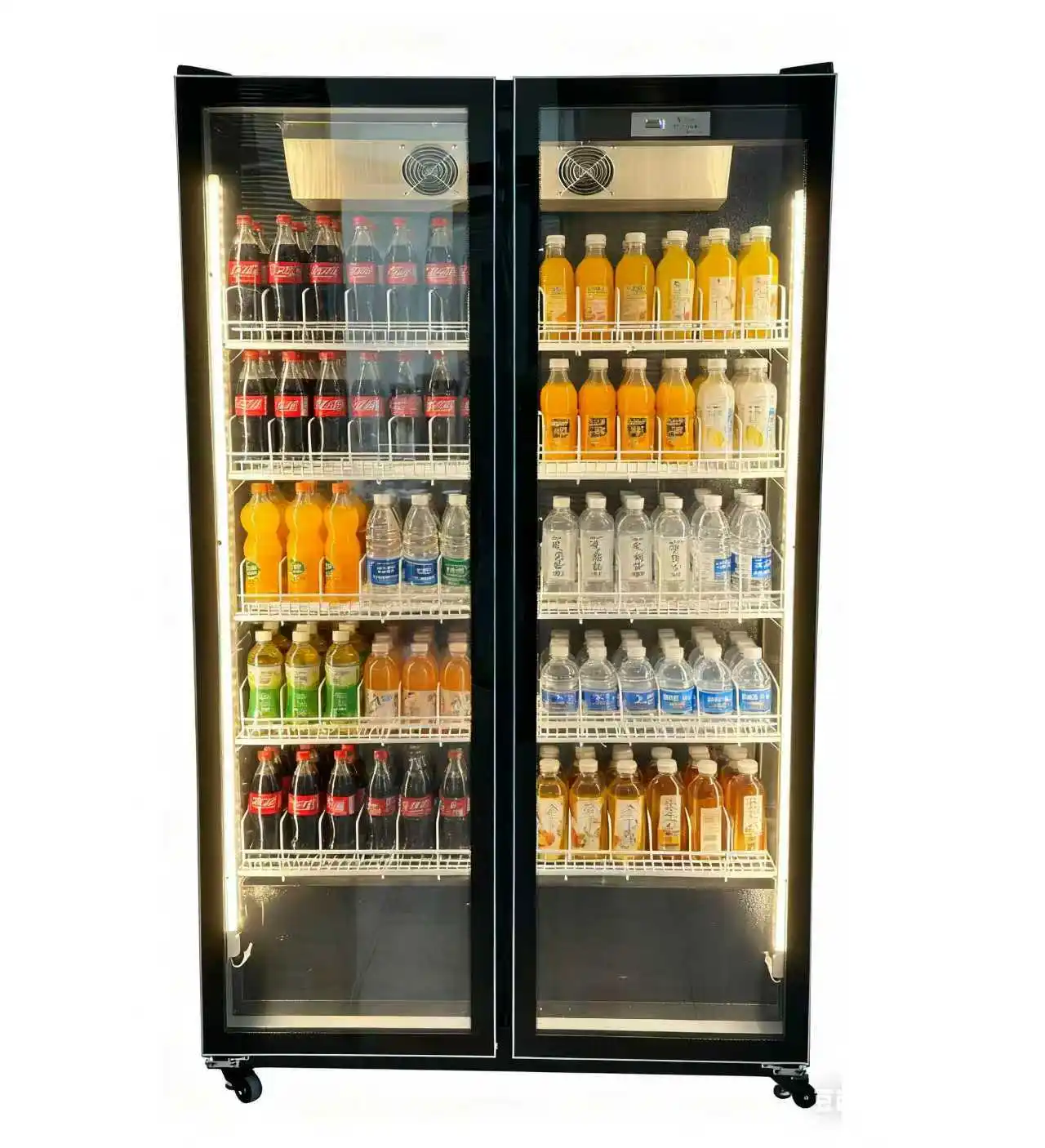 

Hot Sale Air-Cooling LED Light Commercial Beverage Cooler Refrigerator with Adjustable Shelves for Supermarket Convenience Store