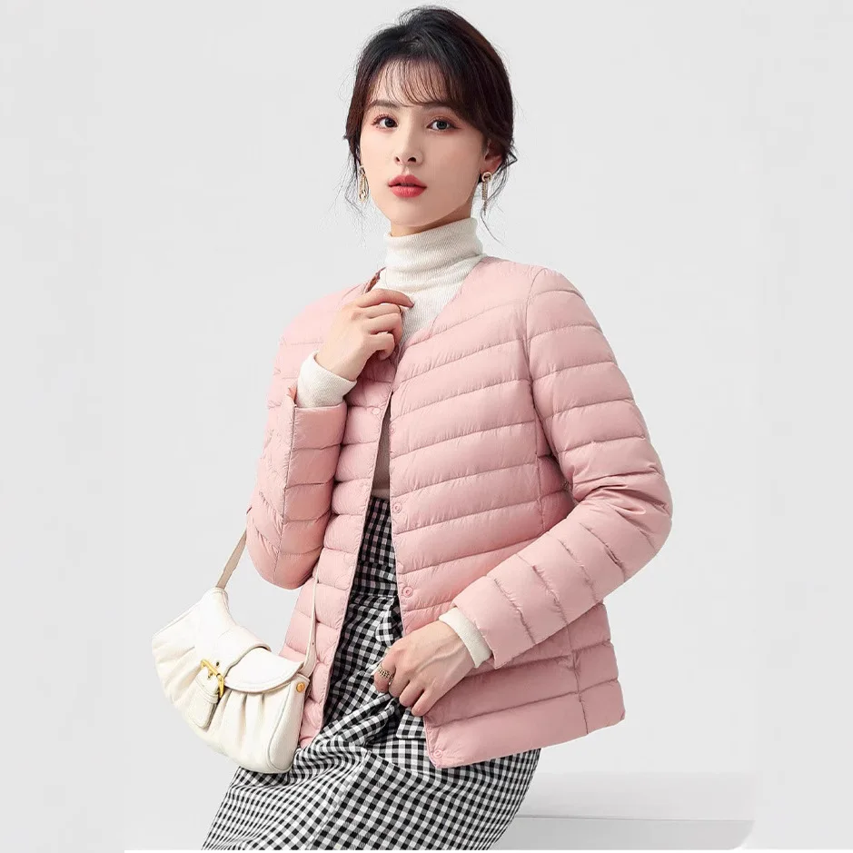 

2025 New Women's Ultra Light Down Cotton Coat Packable Liner Jacket Autumn Winter Stylish Warm Outerwear