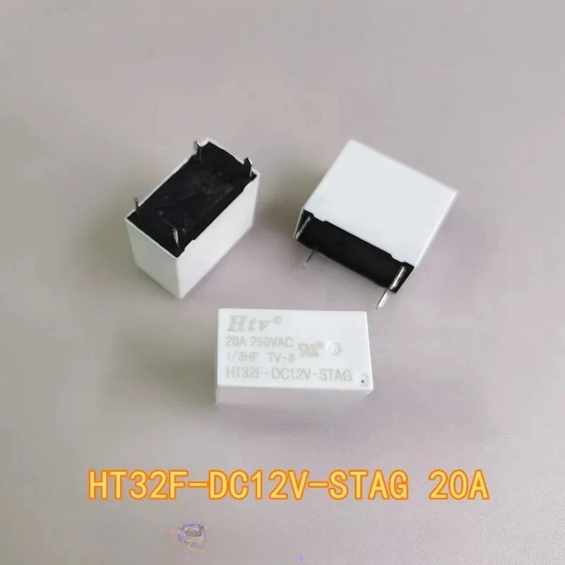 5PCS/LOT HTV HT32F-DC12V-STAG 12VDC  4 Pins 20A  Electroacoustic Device