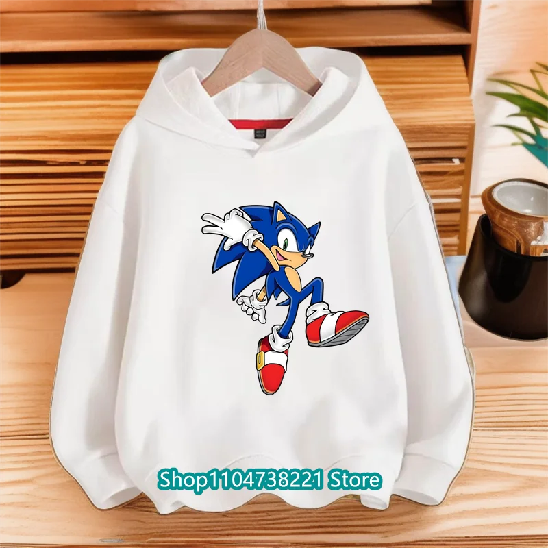 Hot Sale Kid Printed Children's Clothing Kids Hoodie Boys Girls 4-14Year Sweatshirt Cute Autumn Hoodies Sonic Pullover Coat