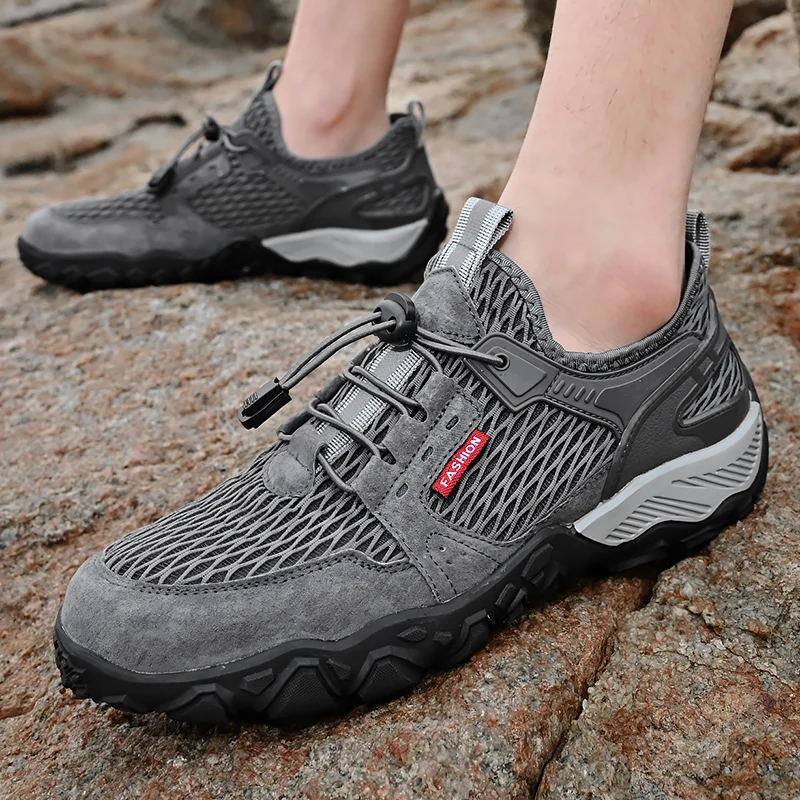 Men's Shoes Soft Lightweight Mesh Casual Shoes Men Sneakers Tenis Hombre wading shoes Walking Driving man Outudoor hiking shoes