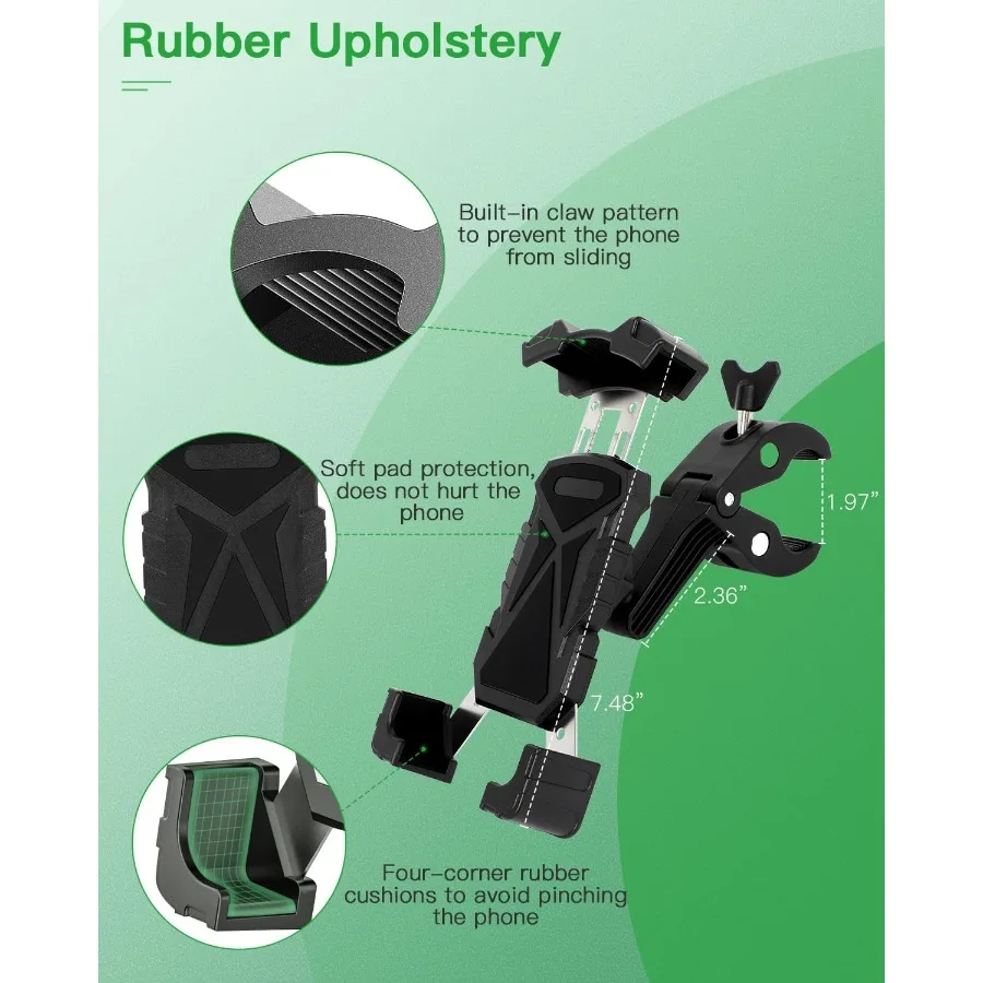 Universal Golf Cart Phone Holder Phone Mount Compatible with Bike Bicycle Stroller Push Cart Boat Car Motorcycle for Most Mobil