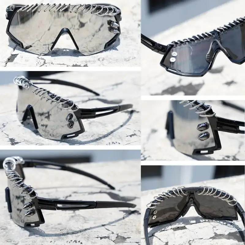 نظارات الشارع الشهير لركوب الدراجات بعدسات كبيرة الحجم لتعزيز السلامة، نظارات عصرية مريحة للرياضة ملابس غير رسمية Y166