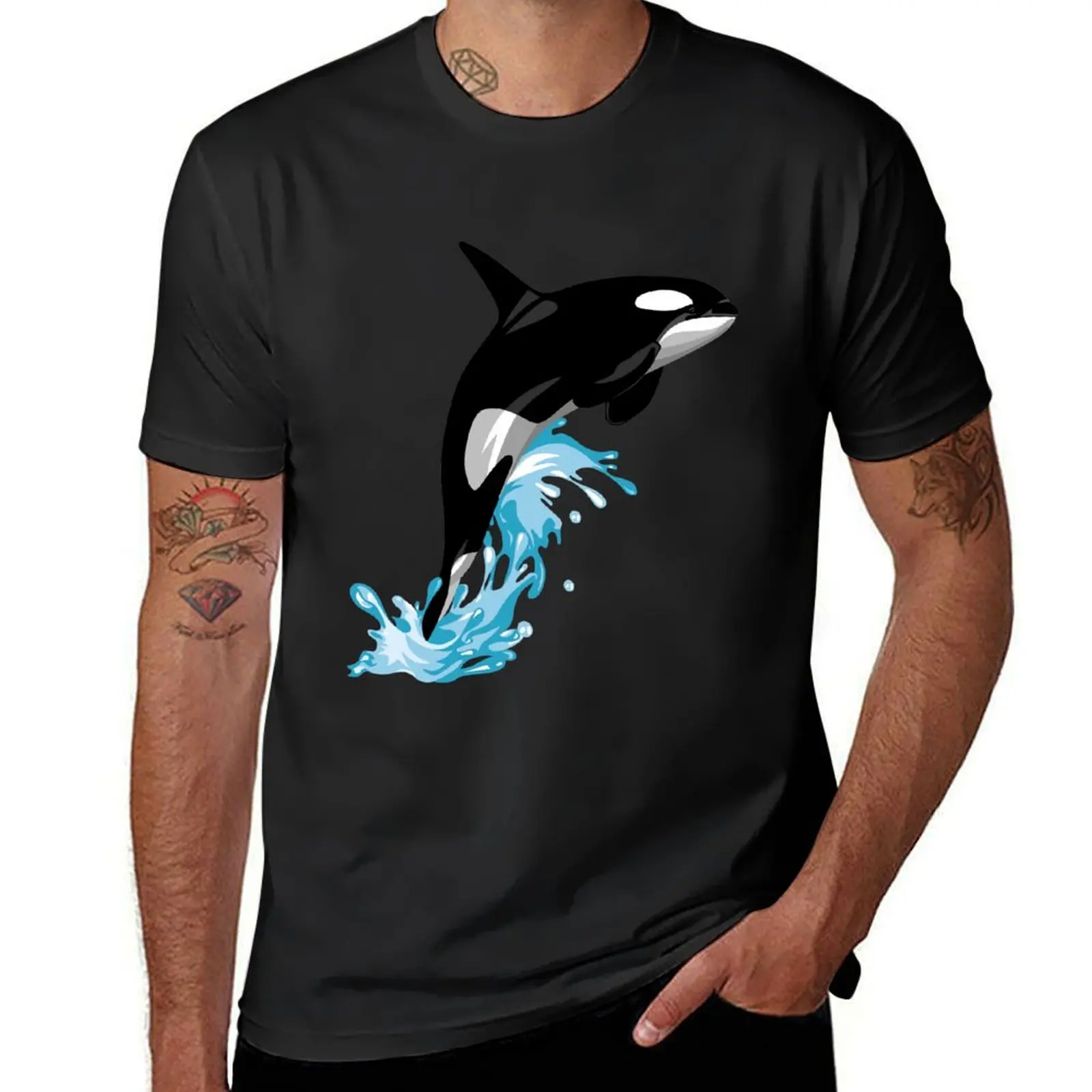 Orca T-Shirt plus size tops vintage clothes blanks tees Men's t-shirts