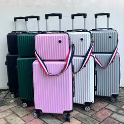 2-Piece Suitcase Set Boarding Luggage Bag 20inch Satchel Suitcase 14inch Handbag Can Be Worn Diagonally Across the Trolley Case Universal Wheels Lightweight Travel Gift Password Box Multi-Color Suitcase