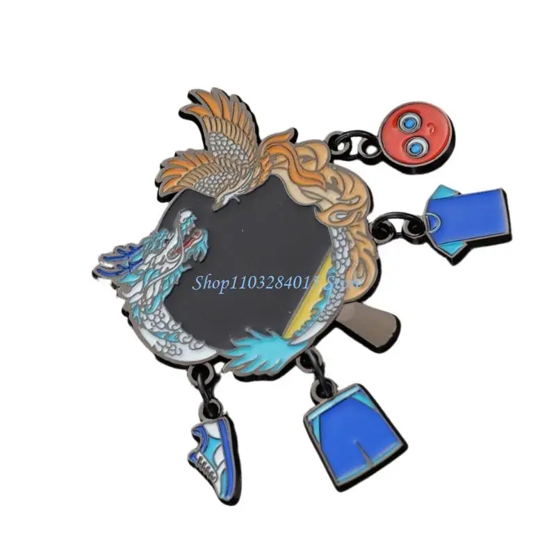 R6FF Table TennisThemed Brooch Metal Lapel Pin Decorative Clothing Badge Pin For Jackets Backpacks Hat Costume Embellishment