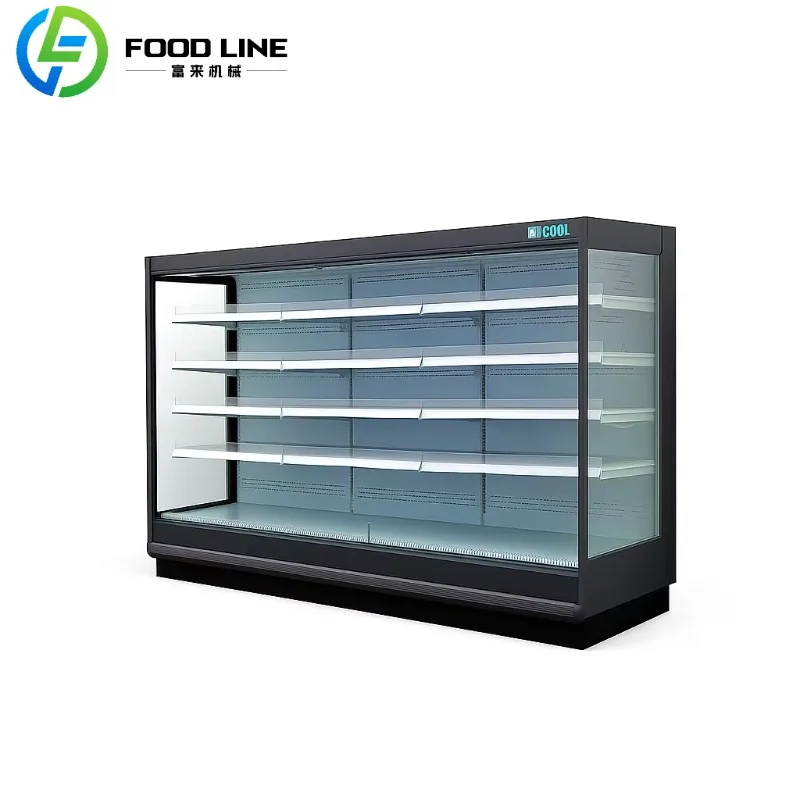 

FL Commercial Supermarket Air Curtain Cabinet for Fresh-keeping Vegetable Fruit Beverage Display Refrigerated Display Equipment