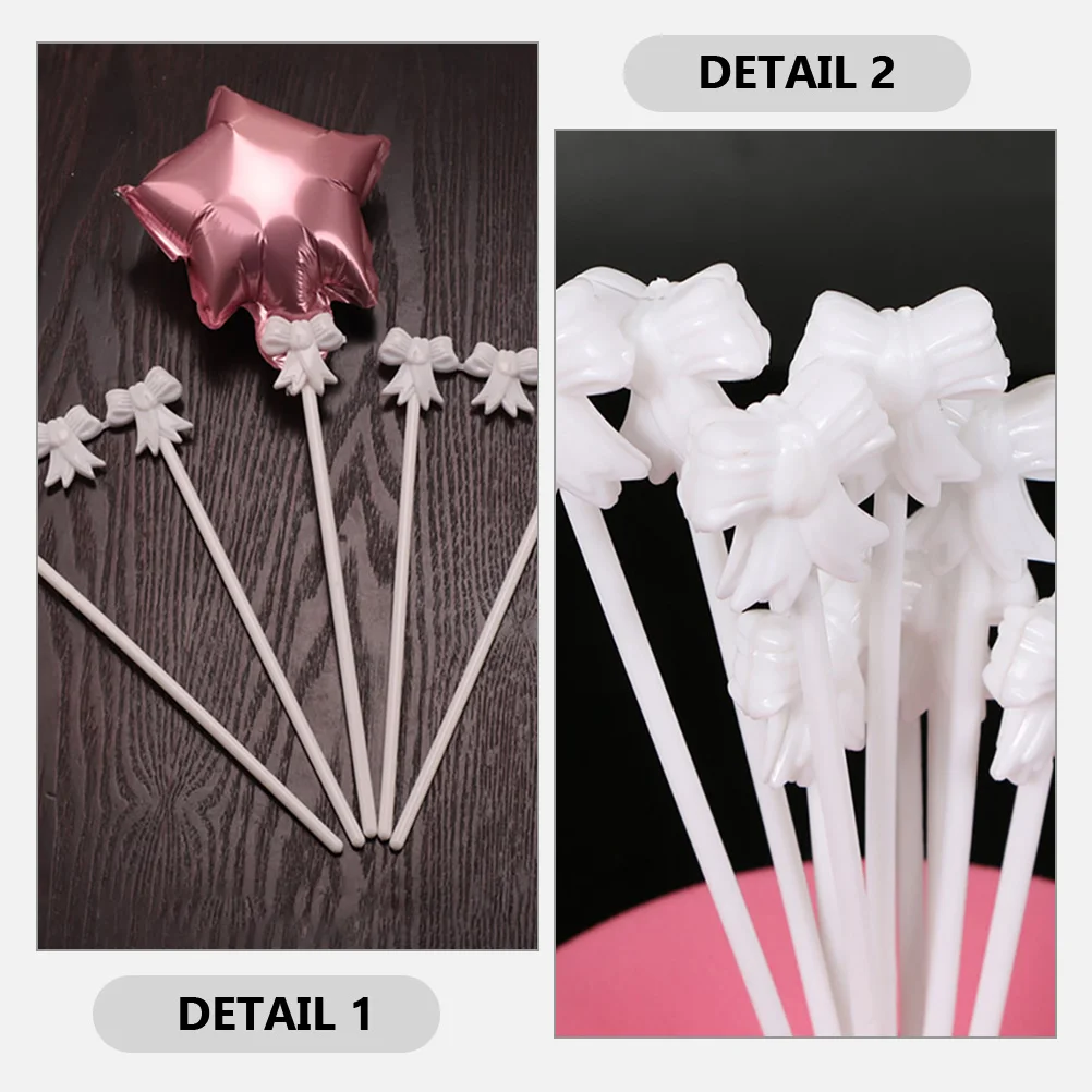 50 Pcs Balloon Stick Stand Kit for Table Inflatable Holders Reusable Sticks Stands White Centerpieces