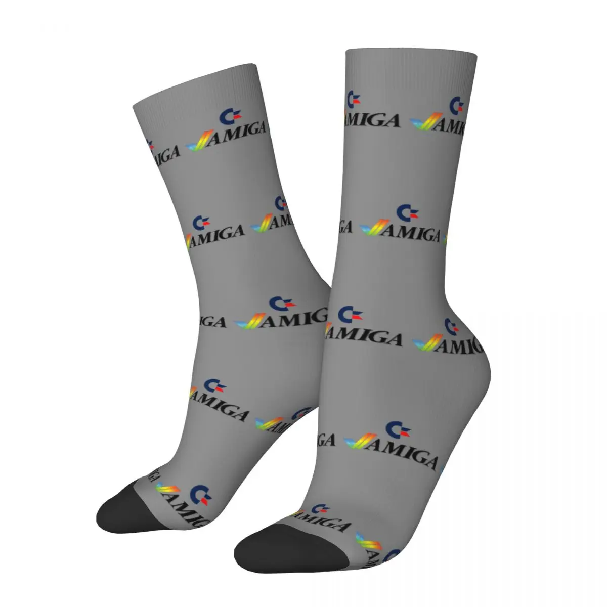 Dark Grey Kawaii Socks Hiking Cartoon Pattern Socks